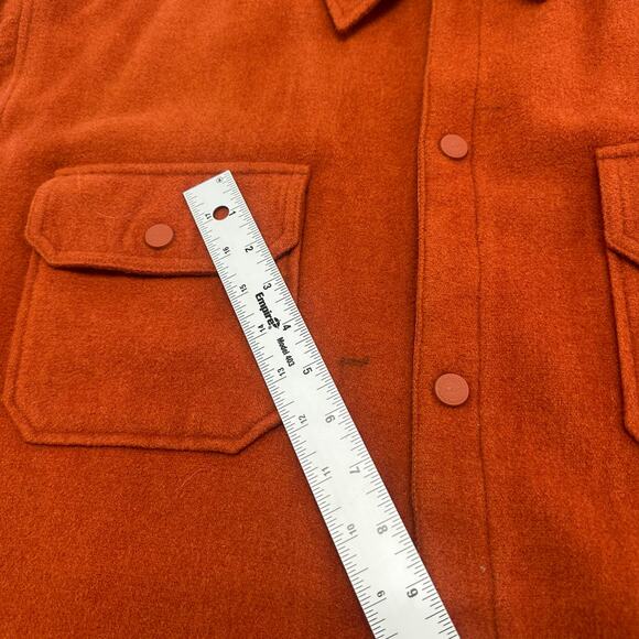 Vintage American Eagle Orange XL Wool Acrylic Snap Button Sherpa Lined Jacket - Picture 3 of 10